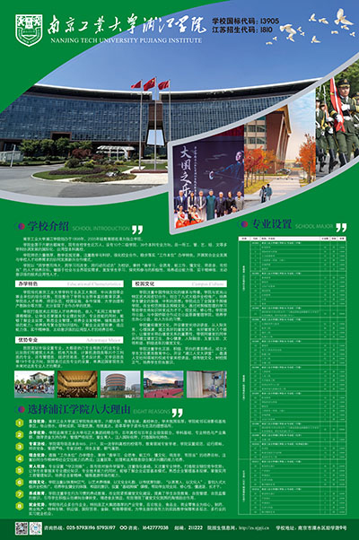 南京工業(yè)大學浦江學院招生海報